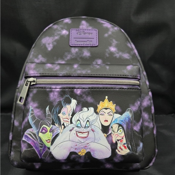 Disney Handbags - Disney Villains Black and Purple Backpack